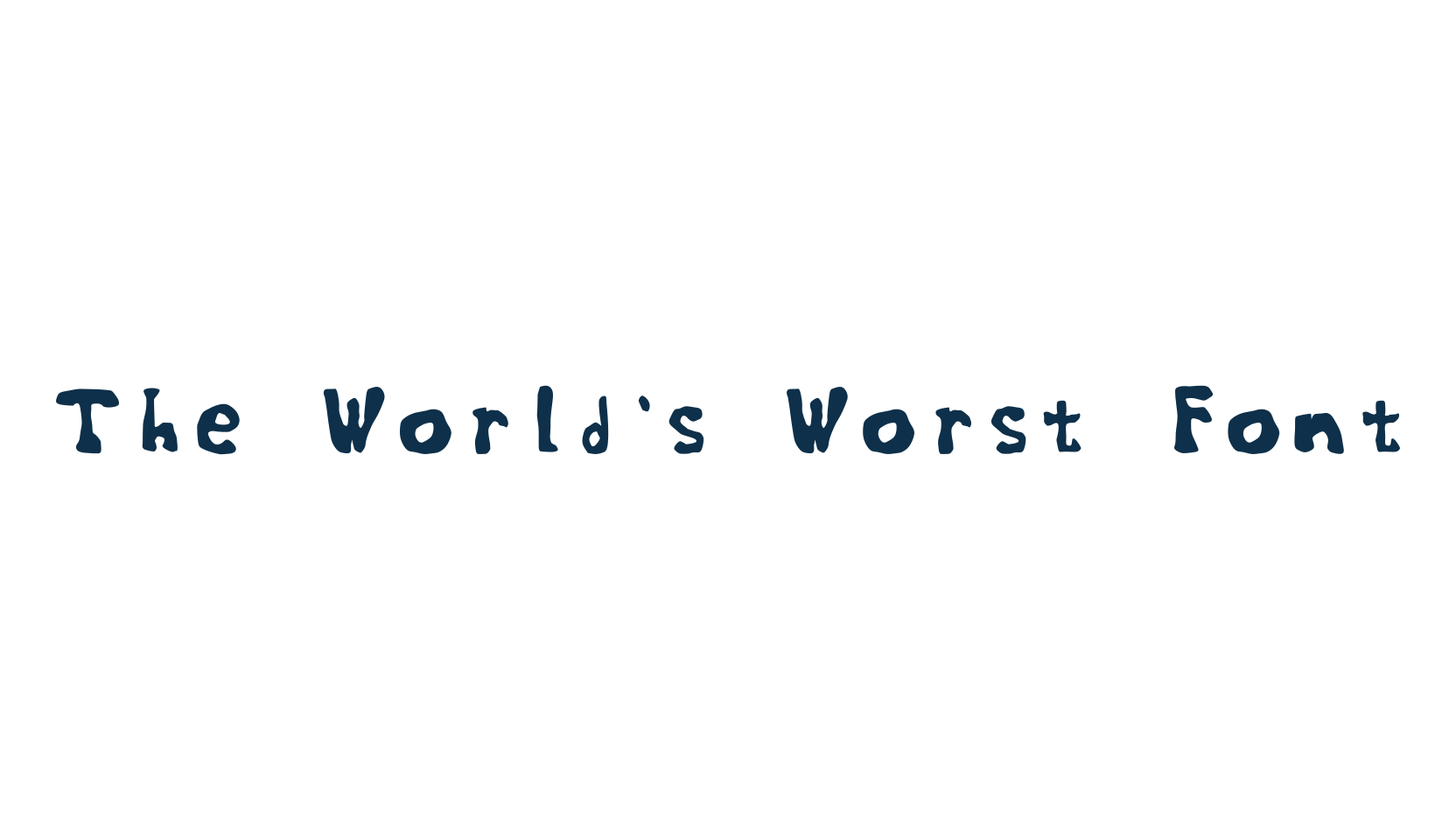 The World's Worst Font, cartoon font preview