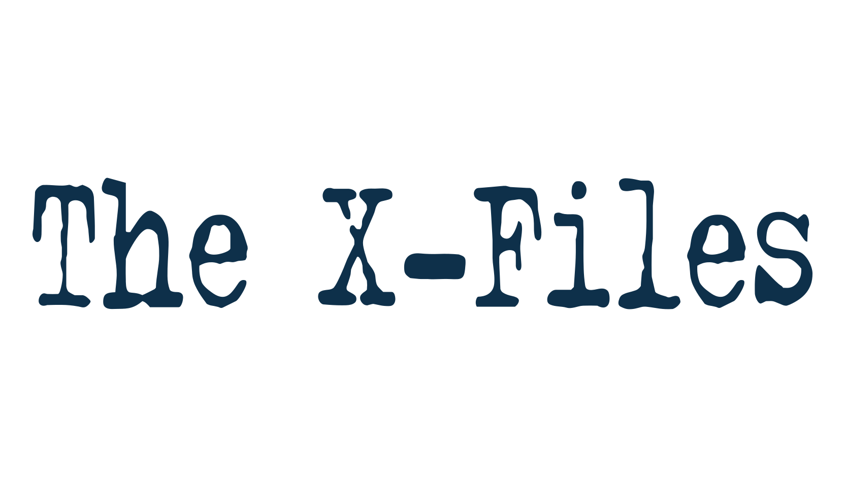 The X-Files, fancy typewriter decorative font preview