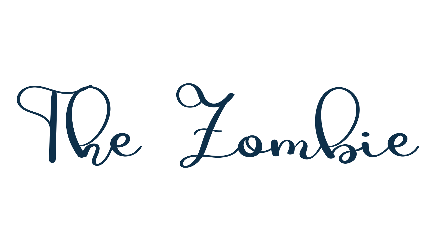 The Zombie, script handwritten fancy decorative calligraphy font preview