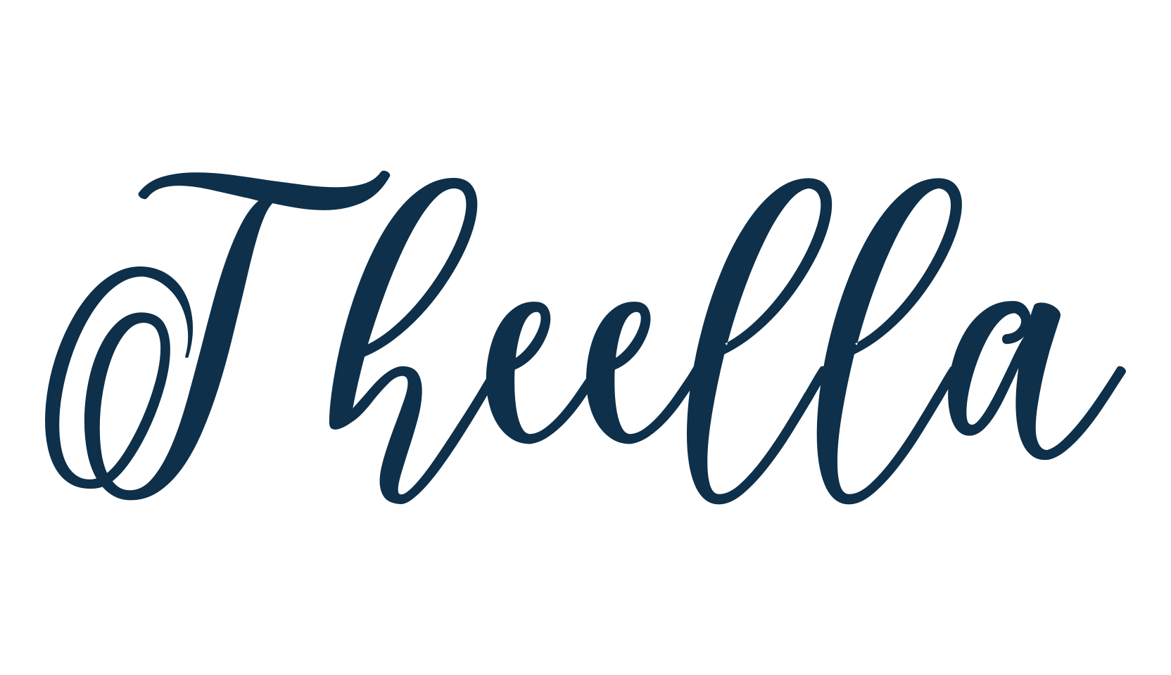 Theella, calligraphy font preview