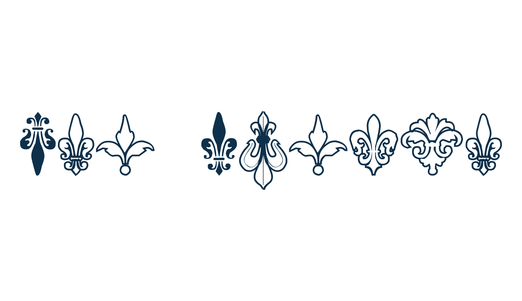 The French, fancy decorative font preview