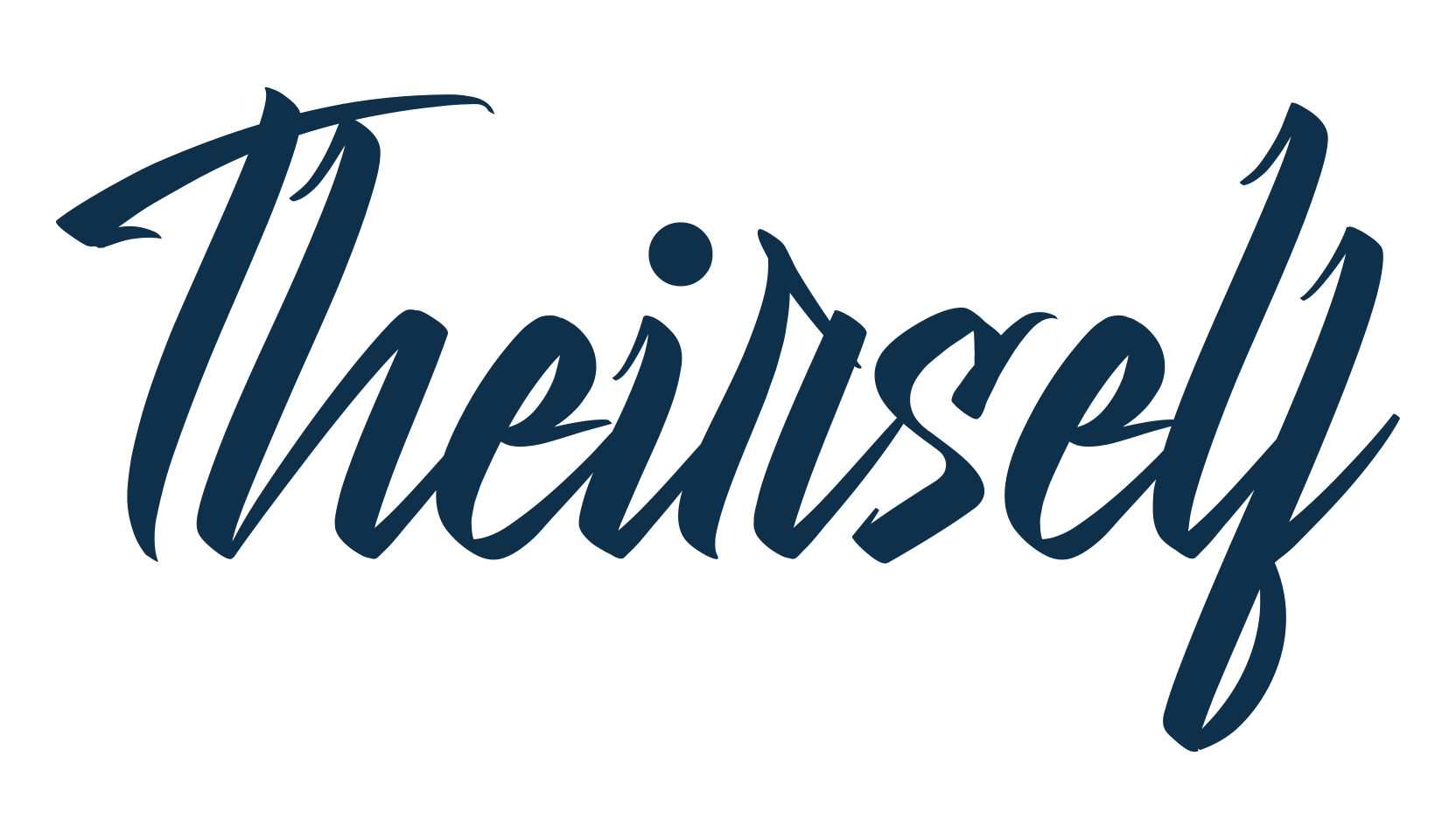 Theirself, calligraphy font preview