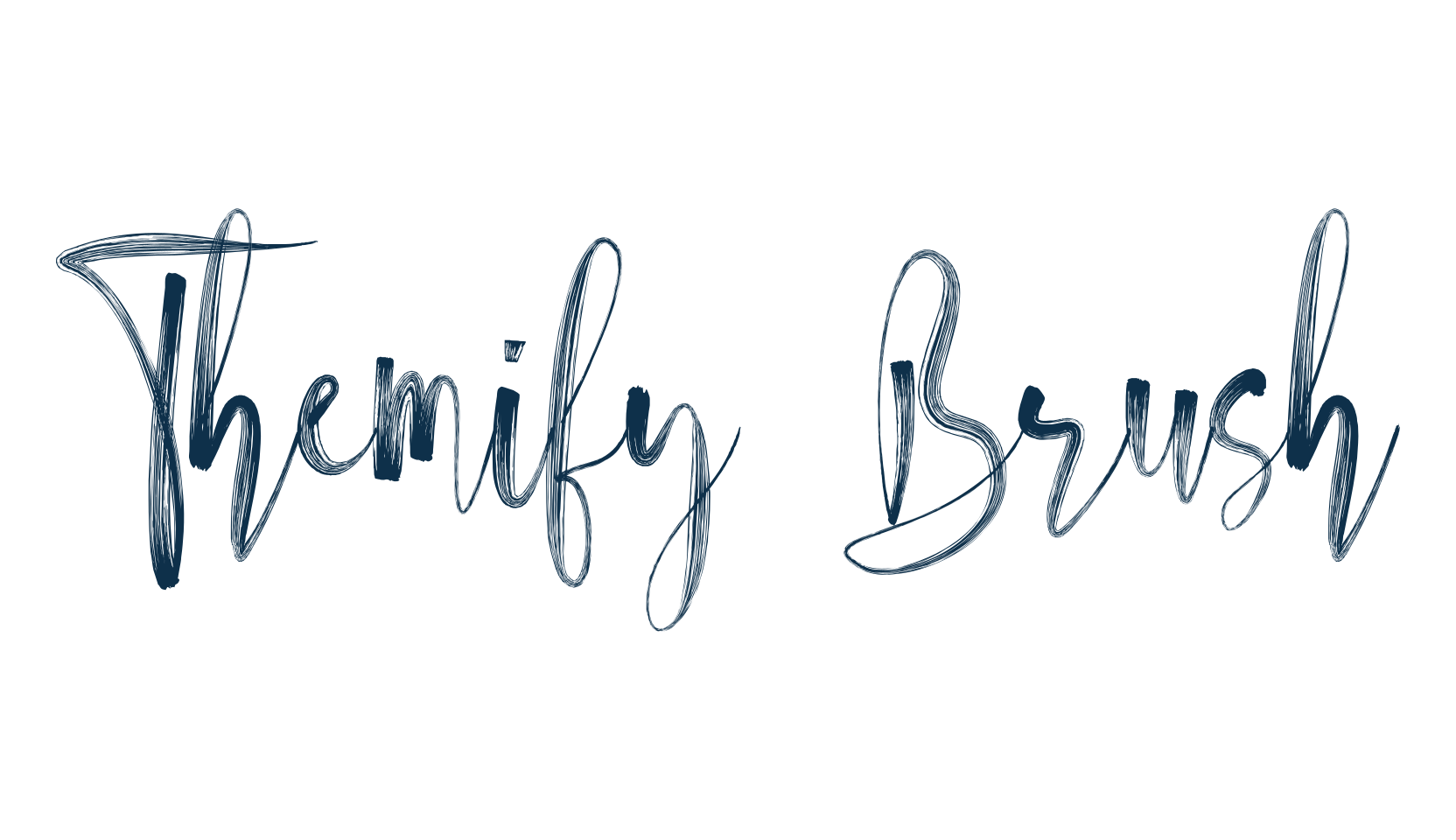 Themify Brush, brush font preview