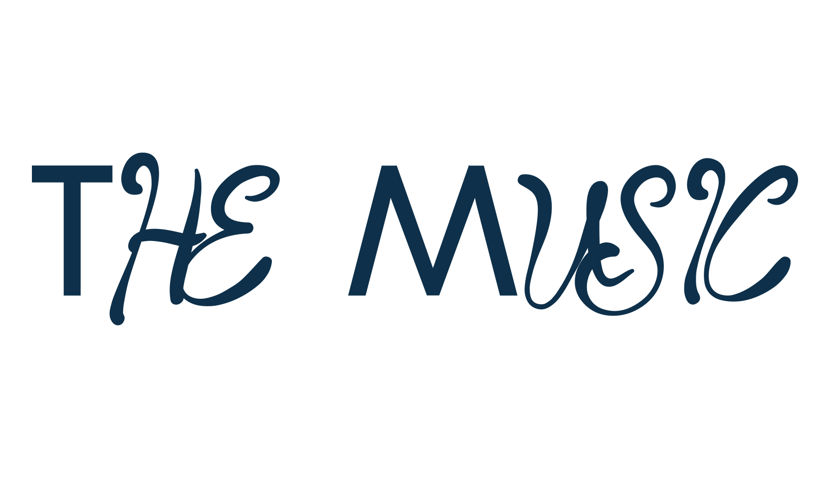 The Music, fancy various decorative font preview