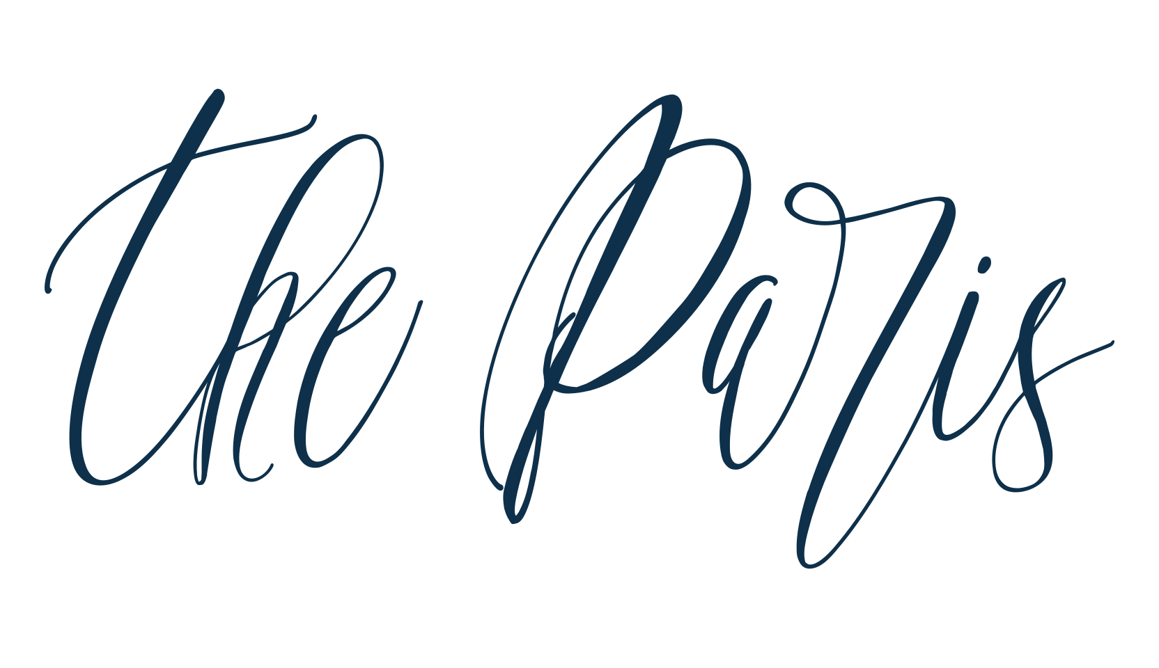The Paris, calligraphy font preview
