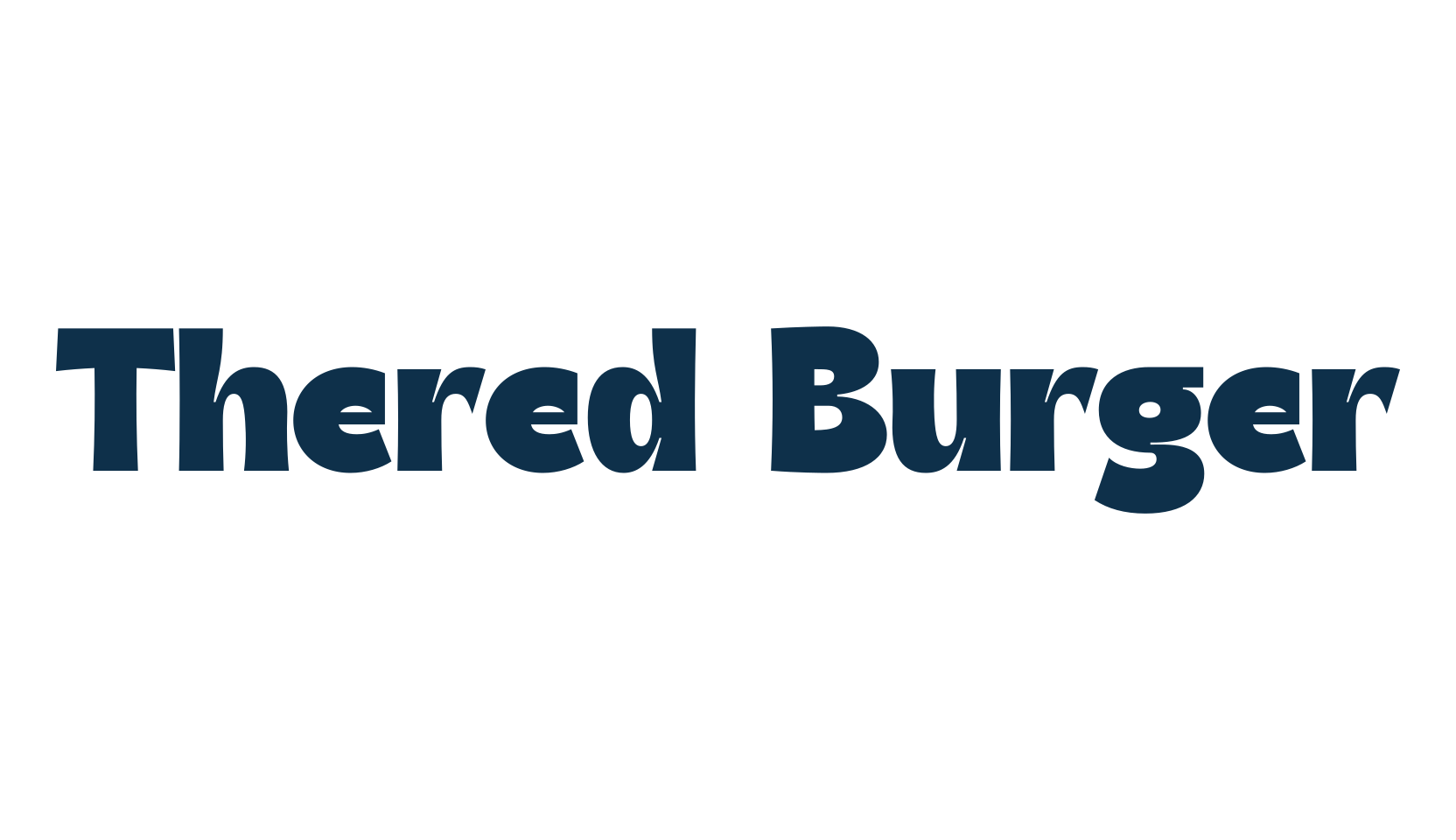 Thered Burger, basic sans serif font preview