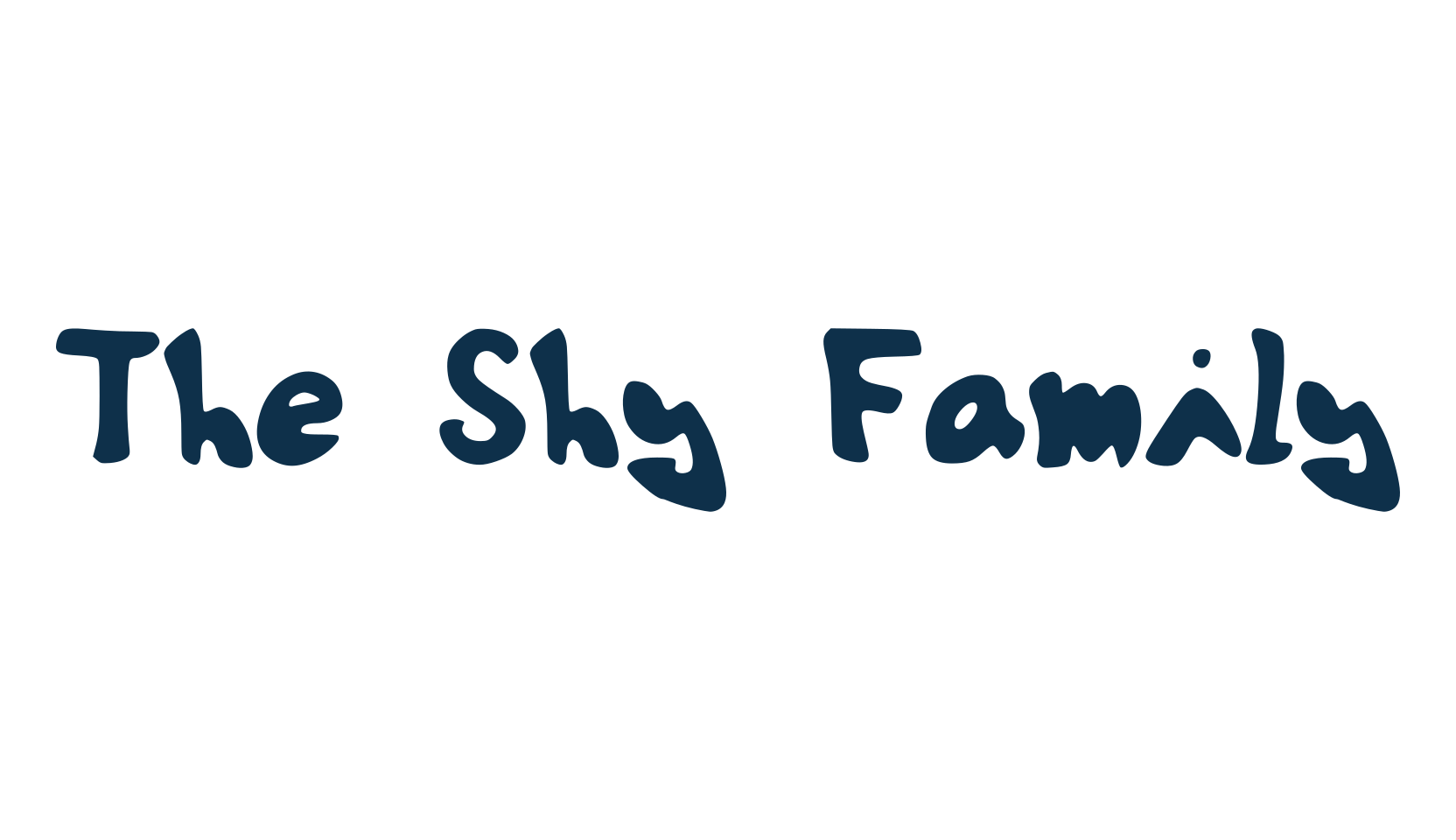 The Shy Family, fancy cartoon decorative font preview