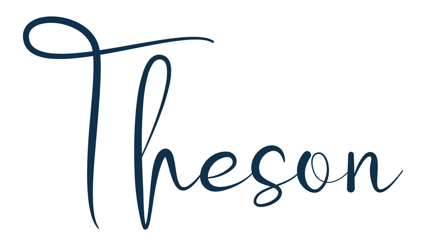 Theson, calligraphy font preview