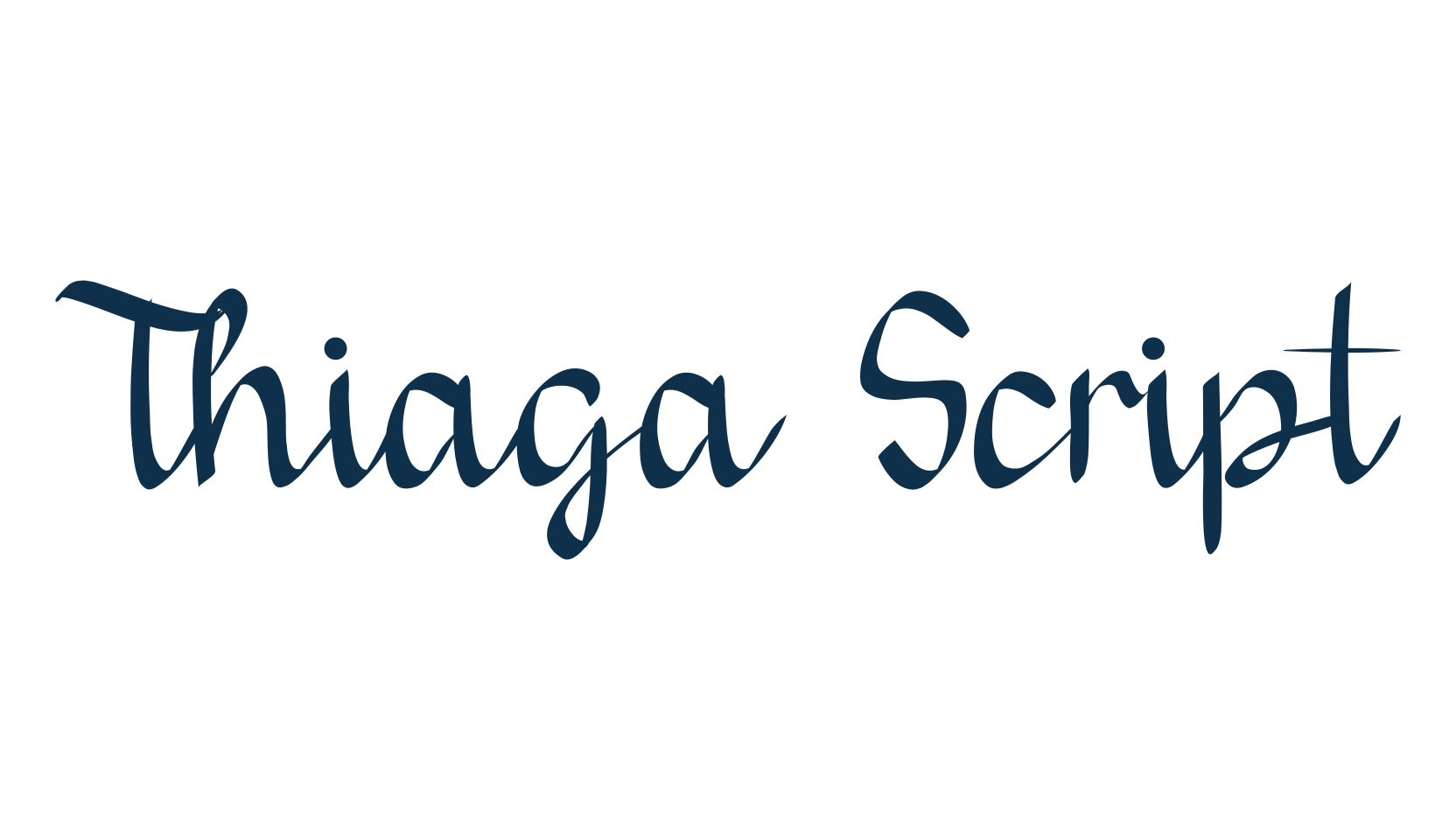 Thiaga Script, handwriting font preview