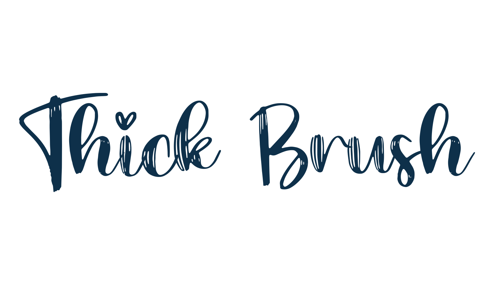 Thick Brush, brush font preview