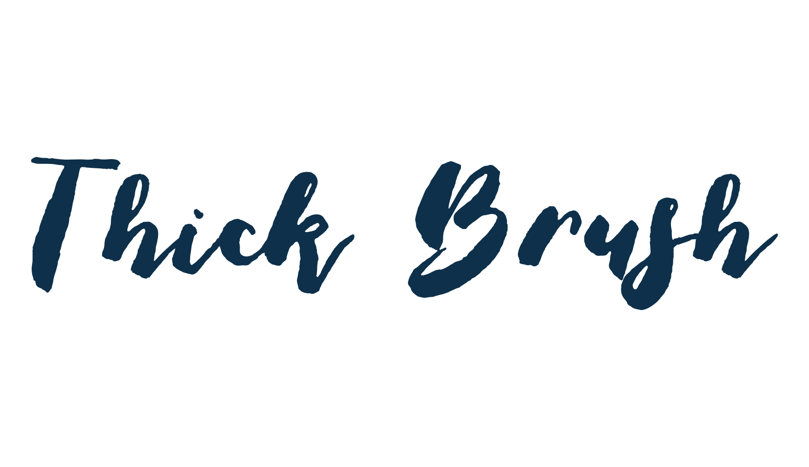 Thick Brush (thick-brush), brush font preview