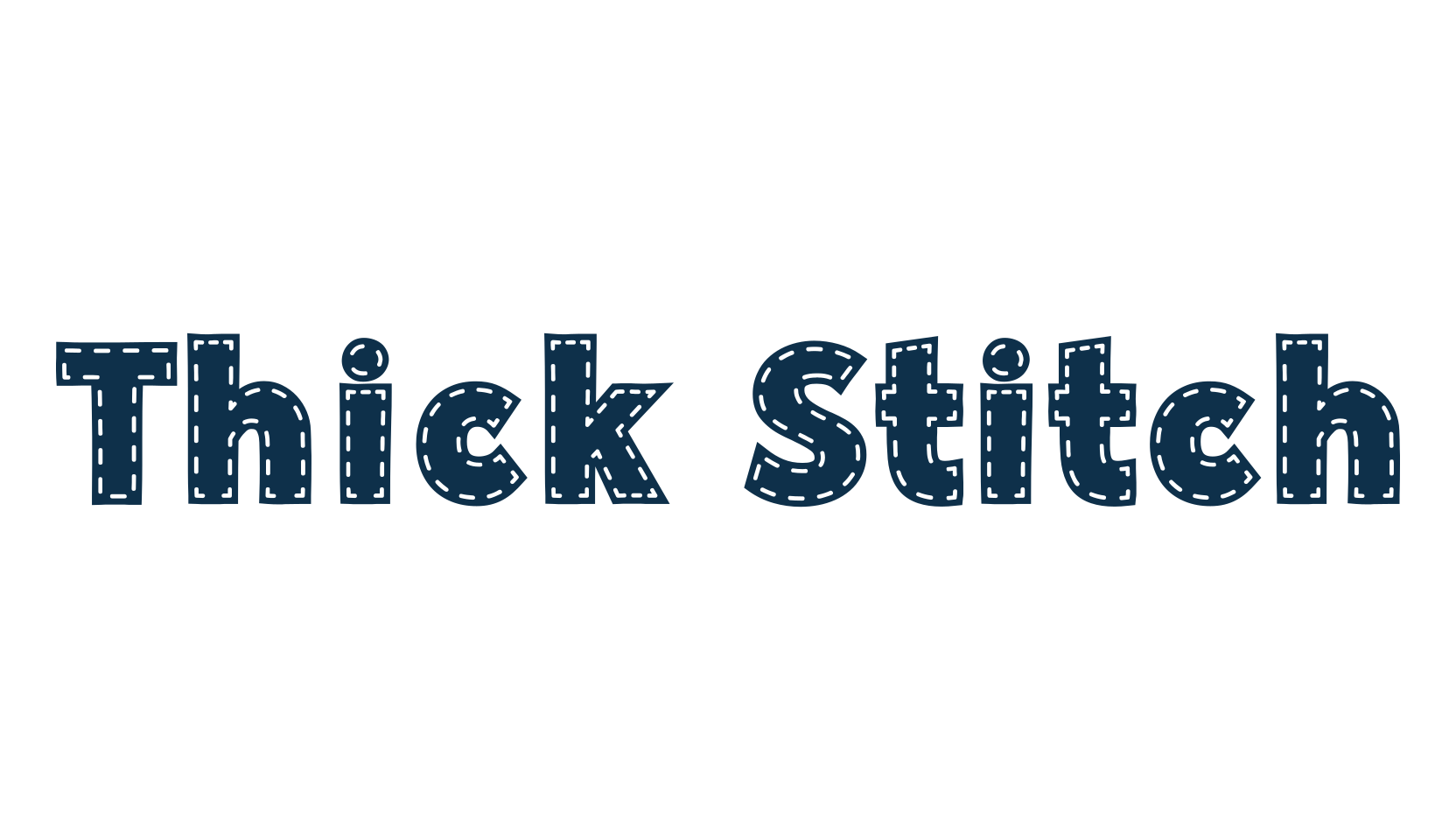 Thick Stitch, fancy decorative font preview