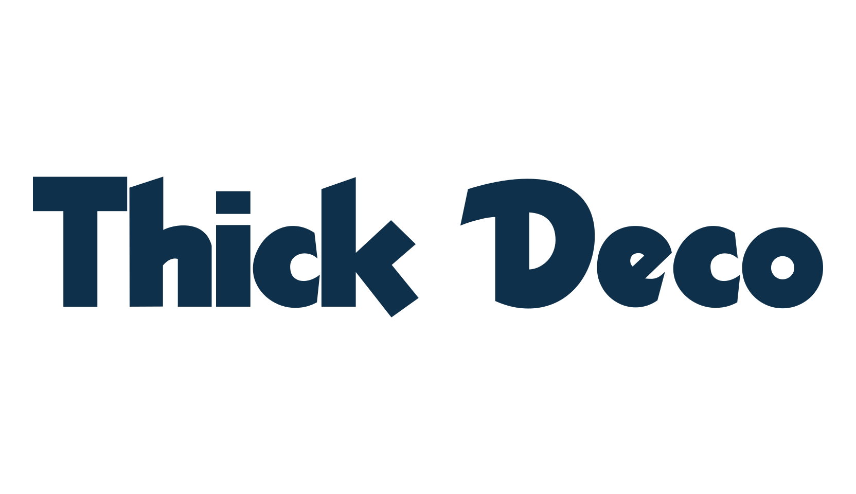 Thick Deco, retro font preview