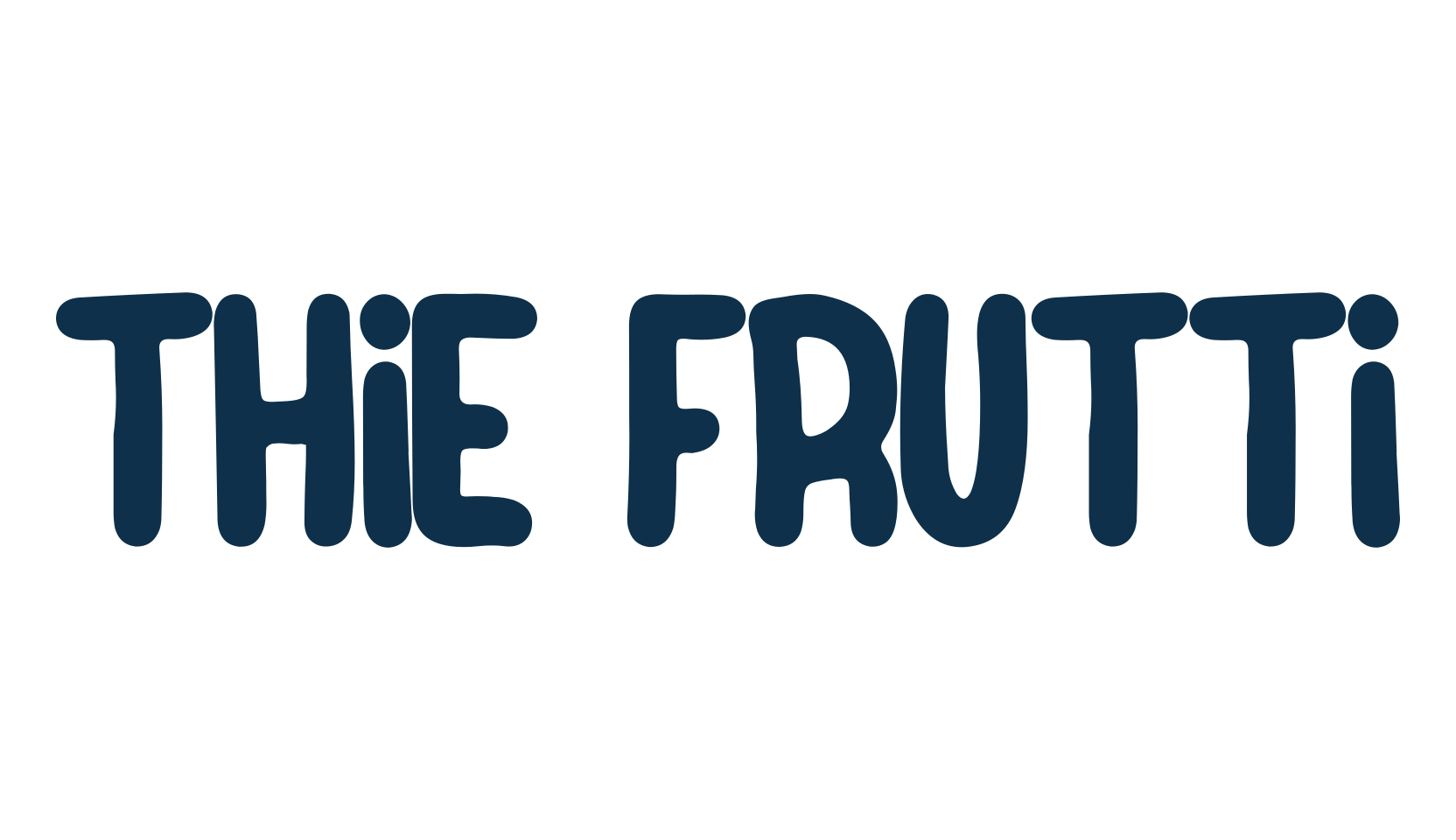 Thie Frutti, handwriting font preview