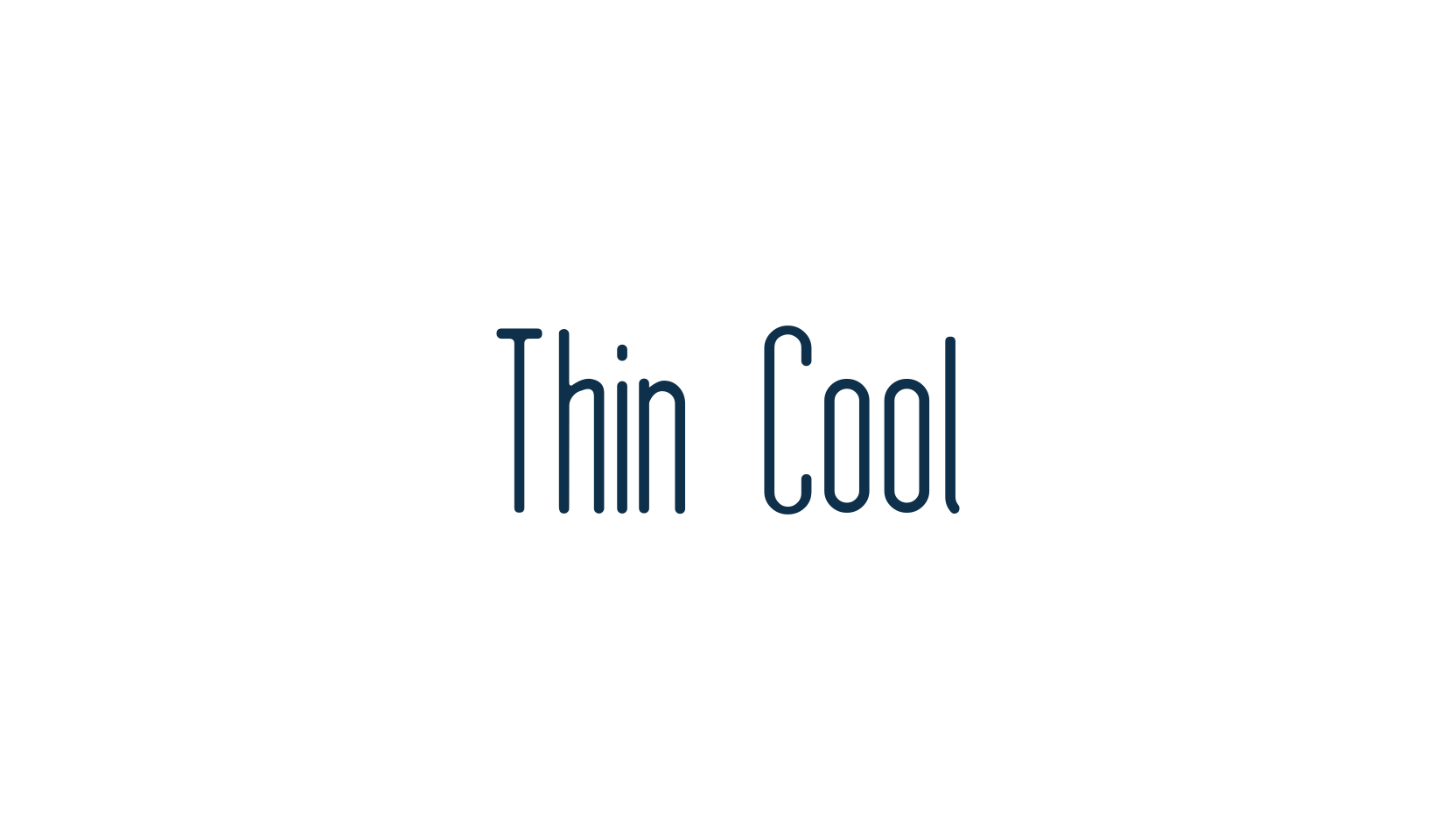 Thin Cool, basic sans serif font preview