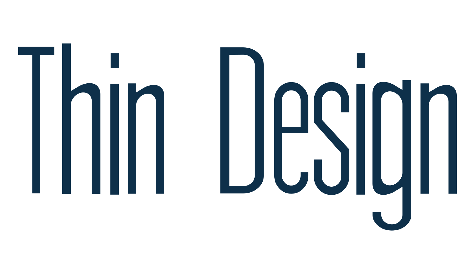 Thin Design, sans serif font preview