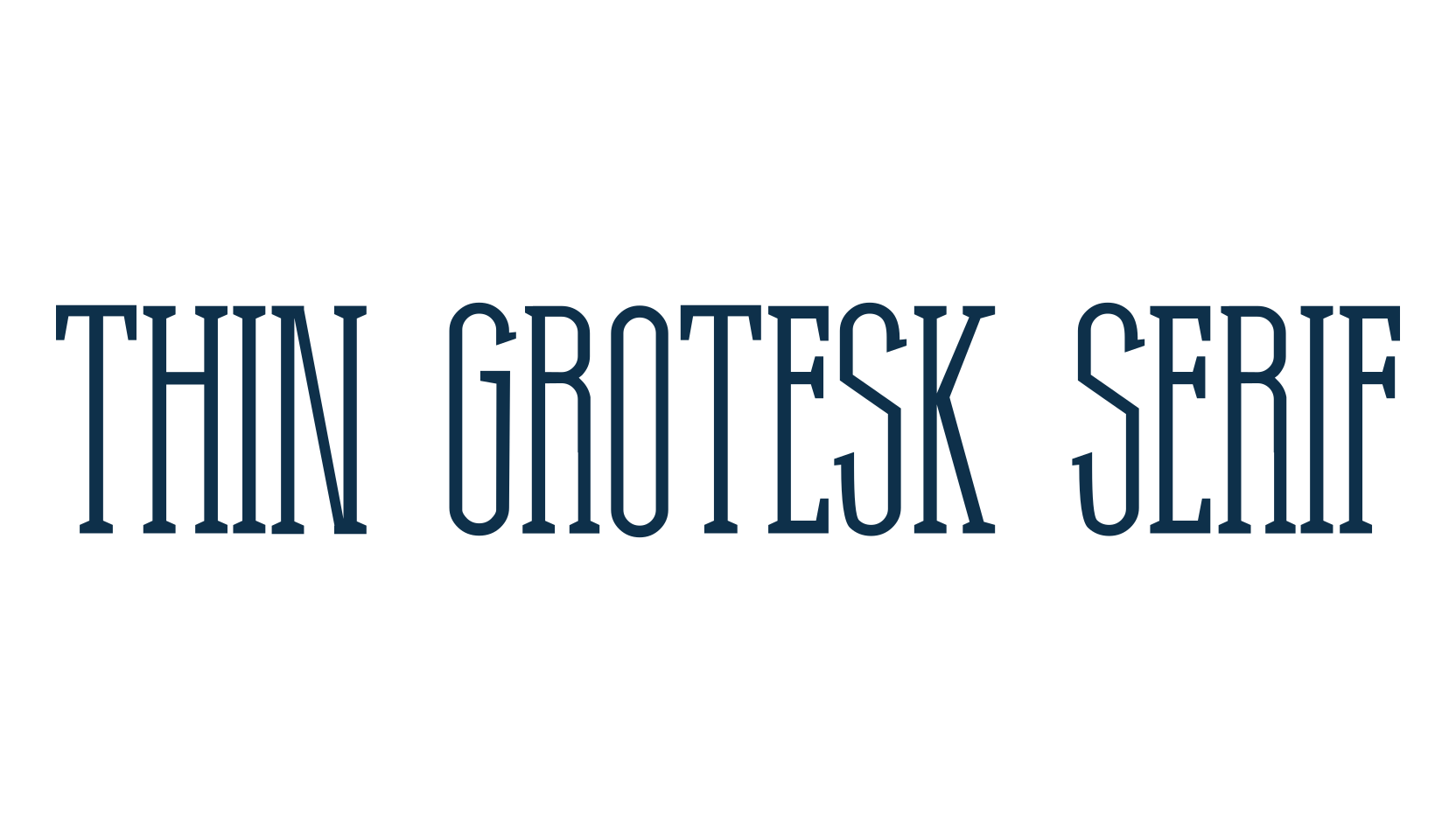 Thin Grotesk Serif, basic serif font preview