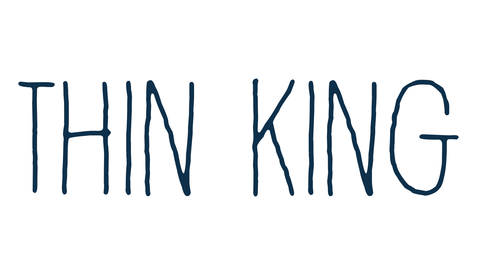 Thin king, handwriting font preview