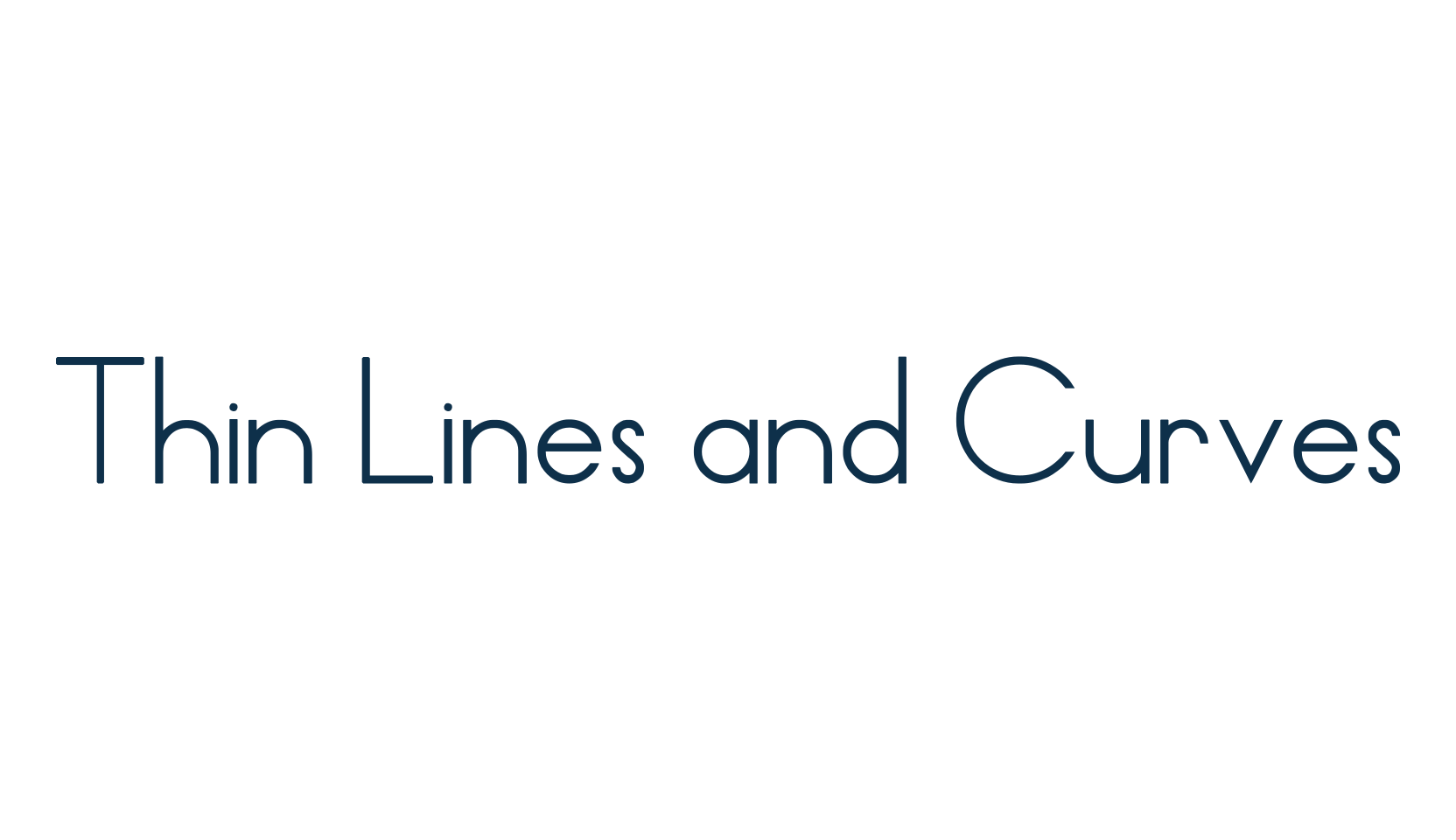 Thin Lines and Curves, sans serif font preview