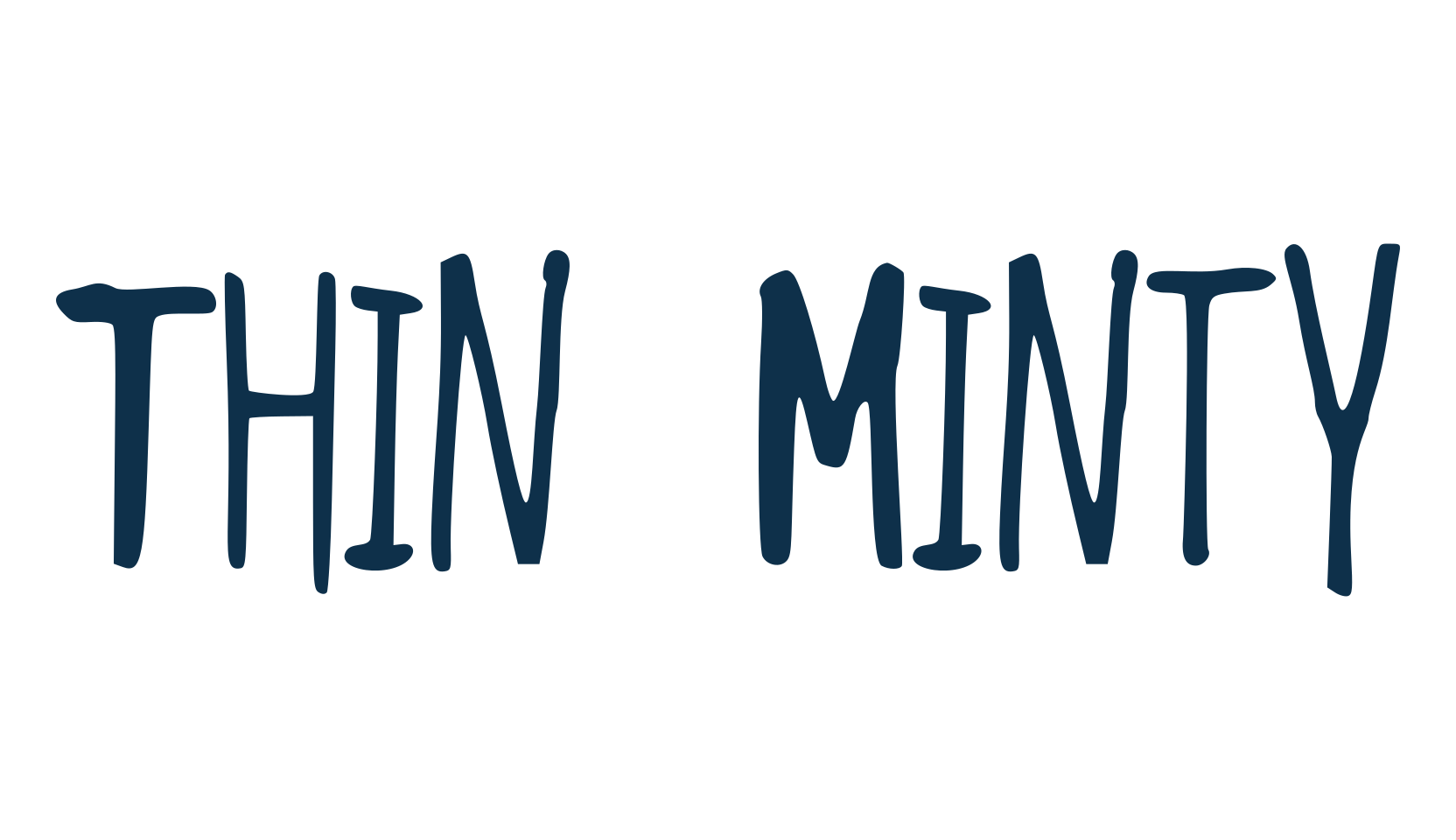Thin Minty, handwriting font preview