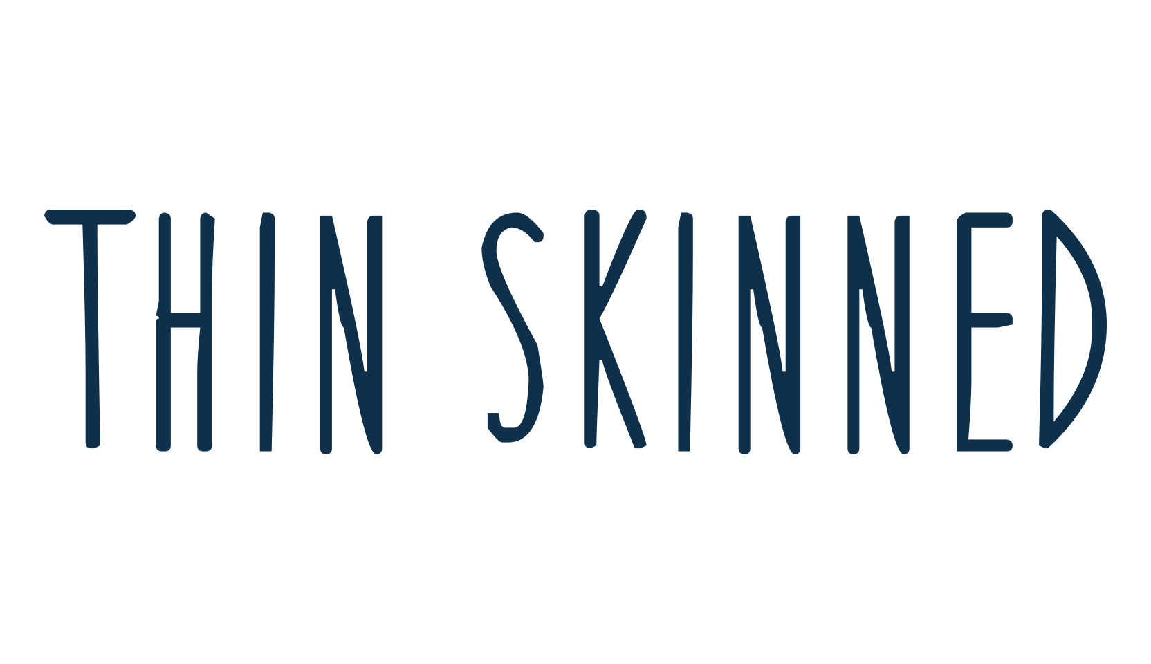 Thin Skinned, handwriting font preview