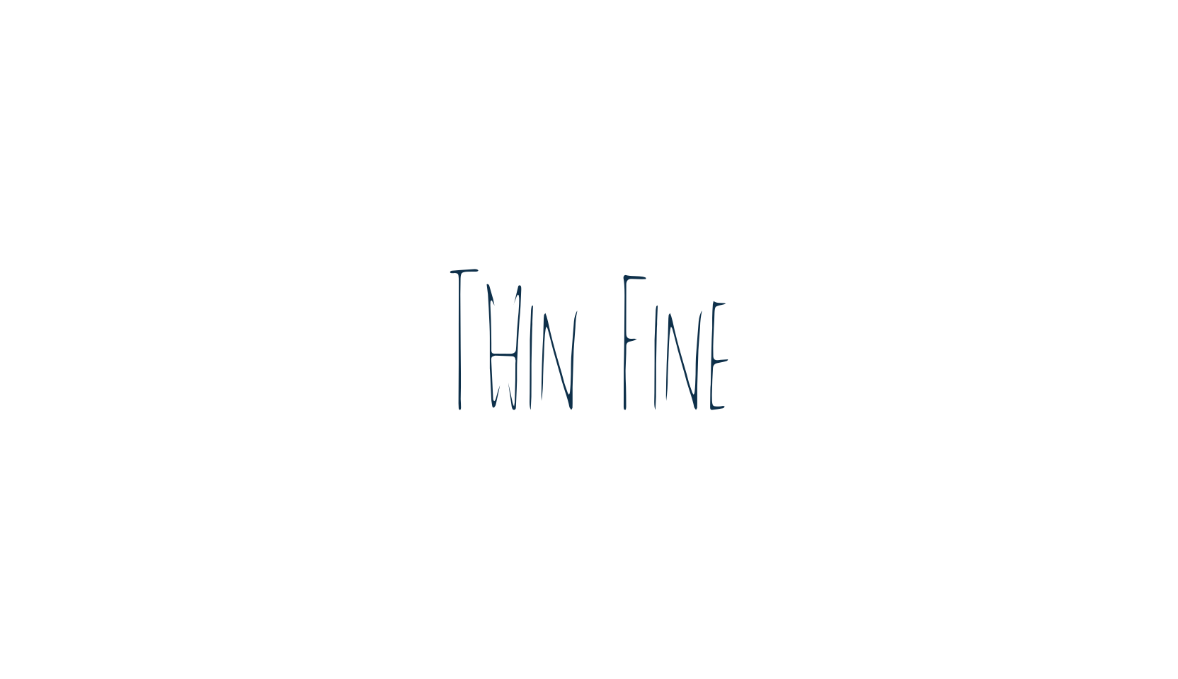 Thin Fine, various font preview
