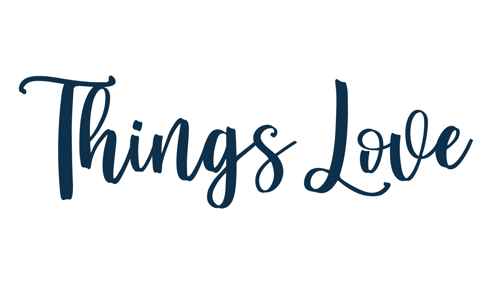 Things Love, script calligraphy fancy decorative font preview