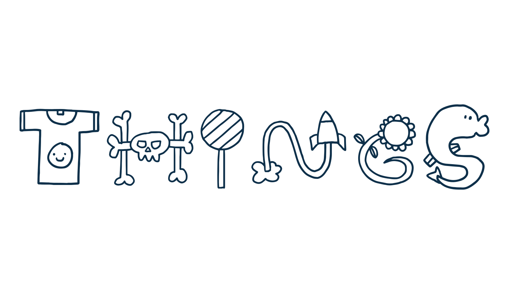 Things (things), cartoon font preview