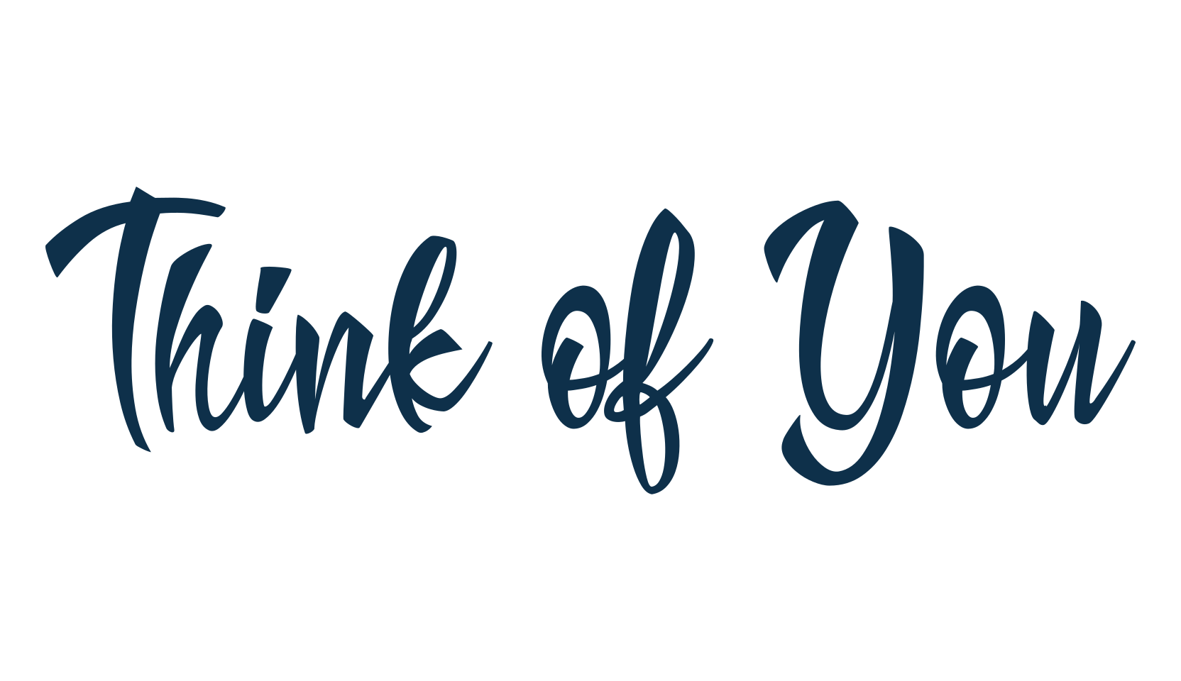 Think of You, script brush fancy decorative calligraphy font preview