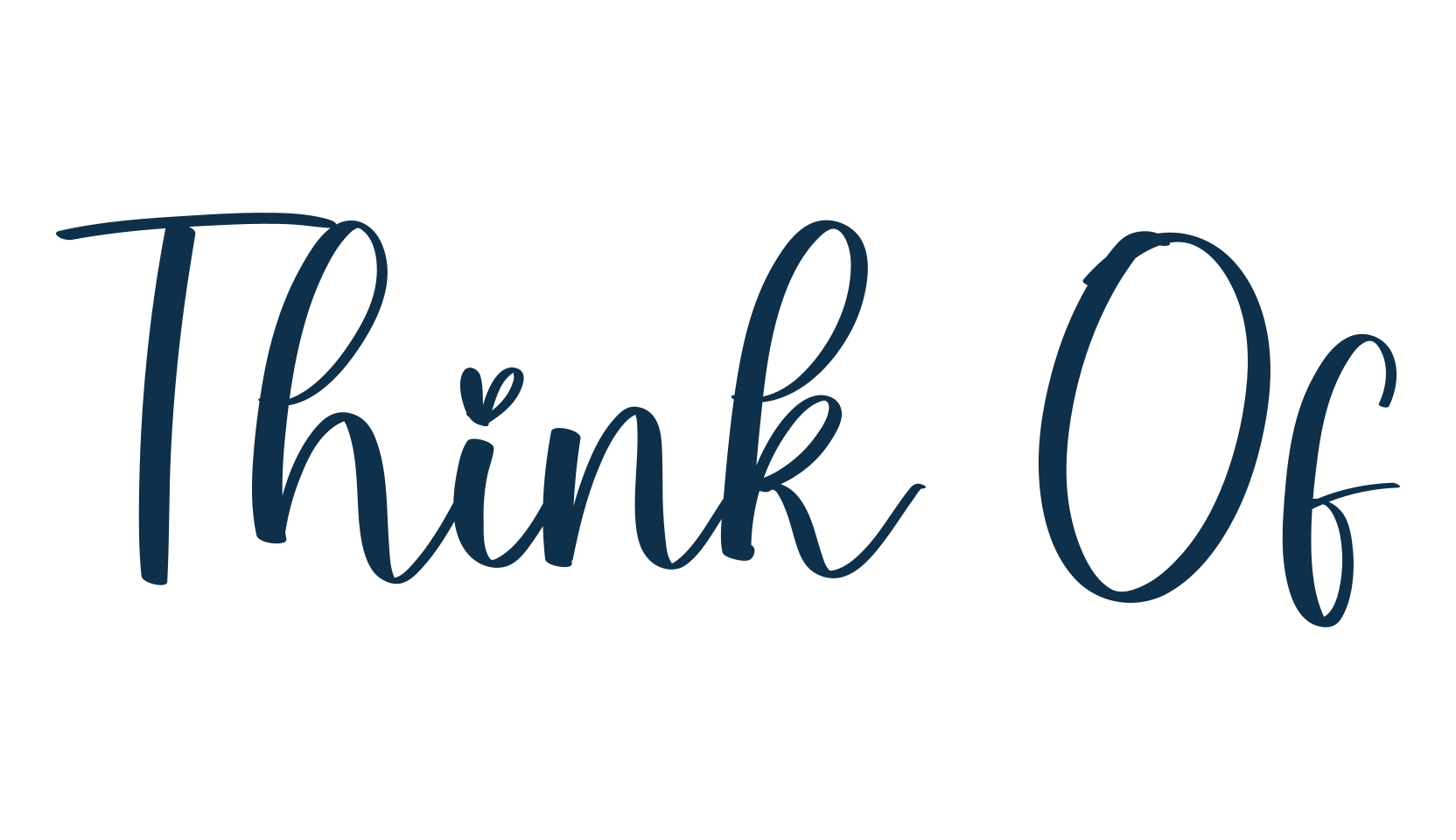 Think Of, script handwritten fancy decorative calligraphy font preview