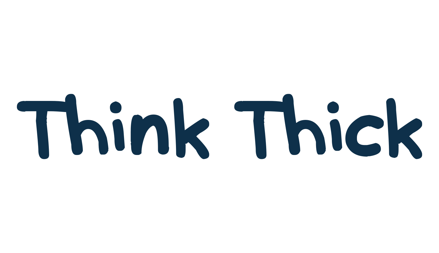 Think Thick, handwriting font preview