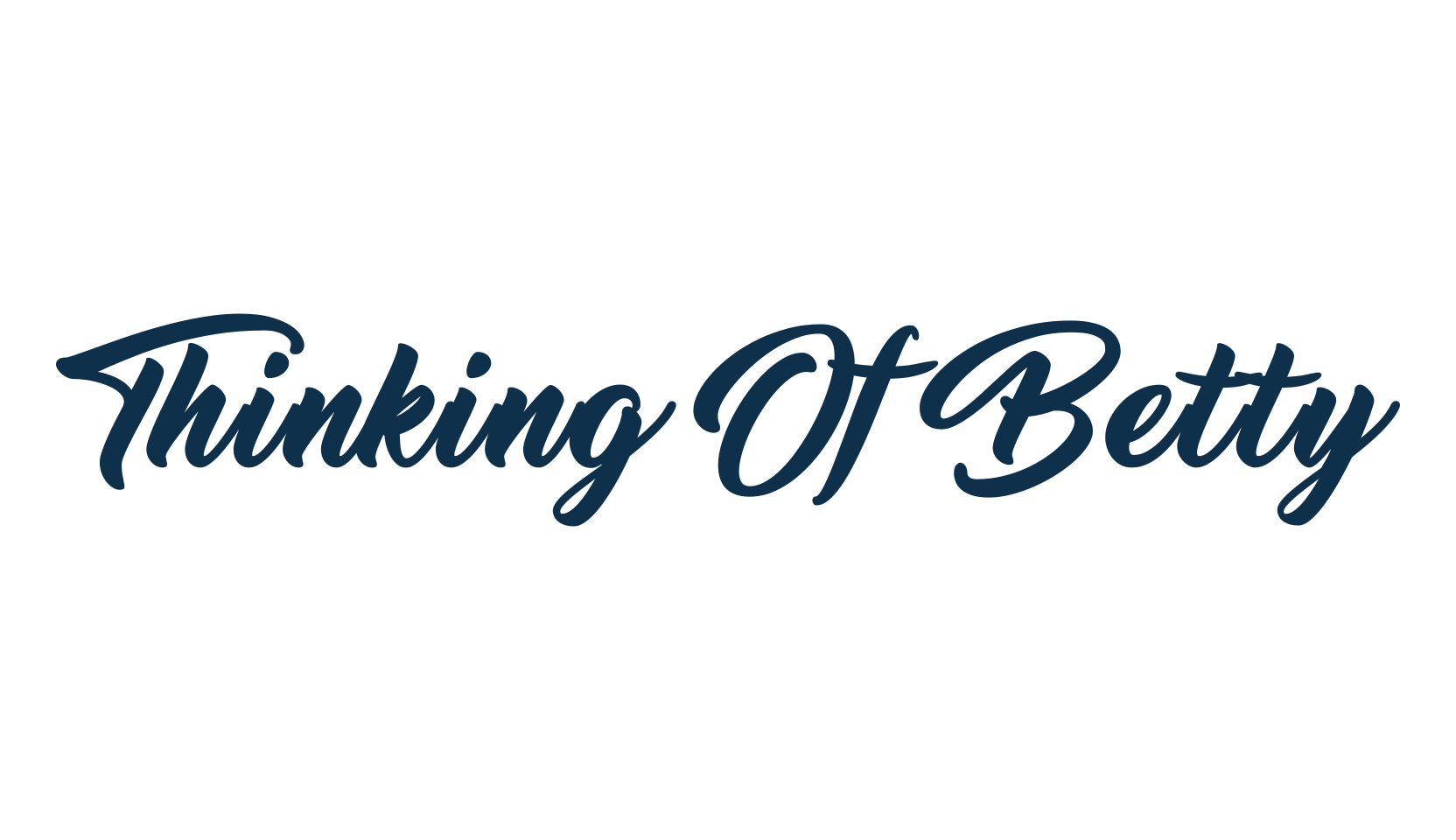 Thinking Of Betty, script brush fancy decorative calligraphy font preview