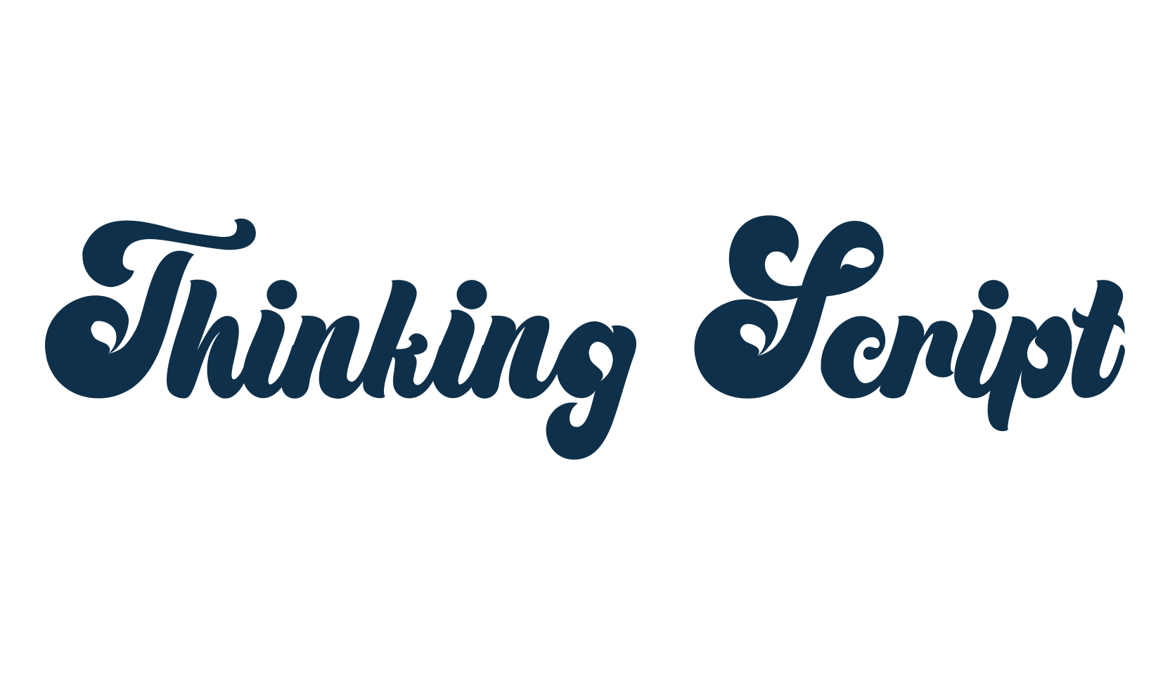 Thinking Script, old school font preview
