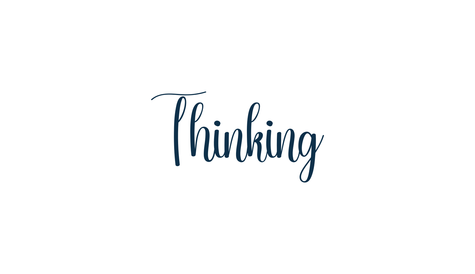 Thinking (thinking), calligraphy font preview