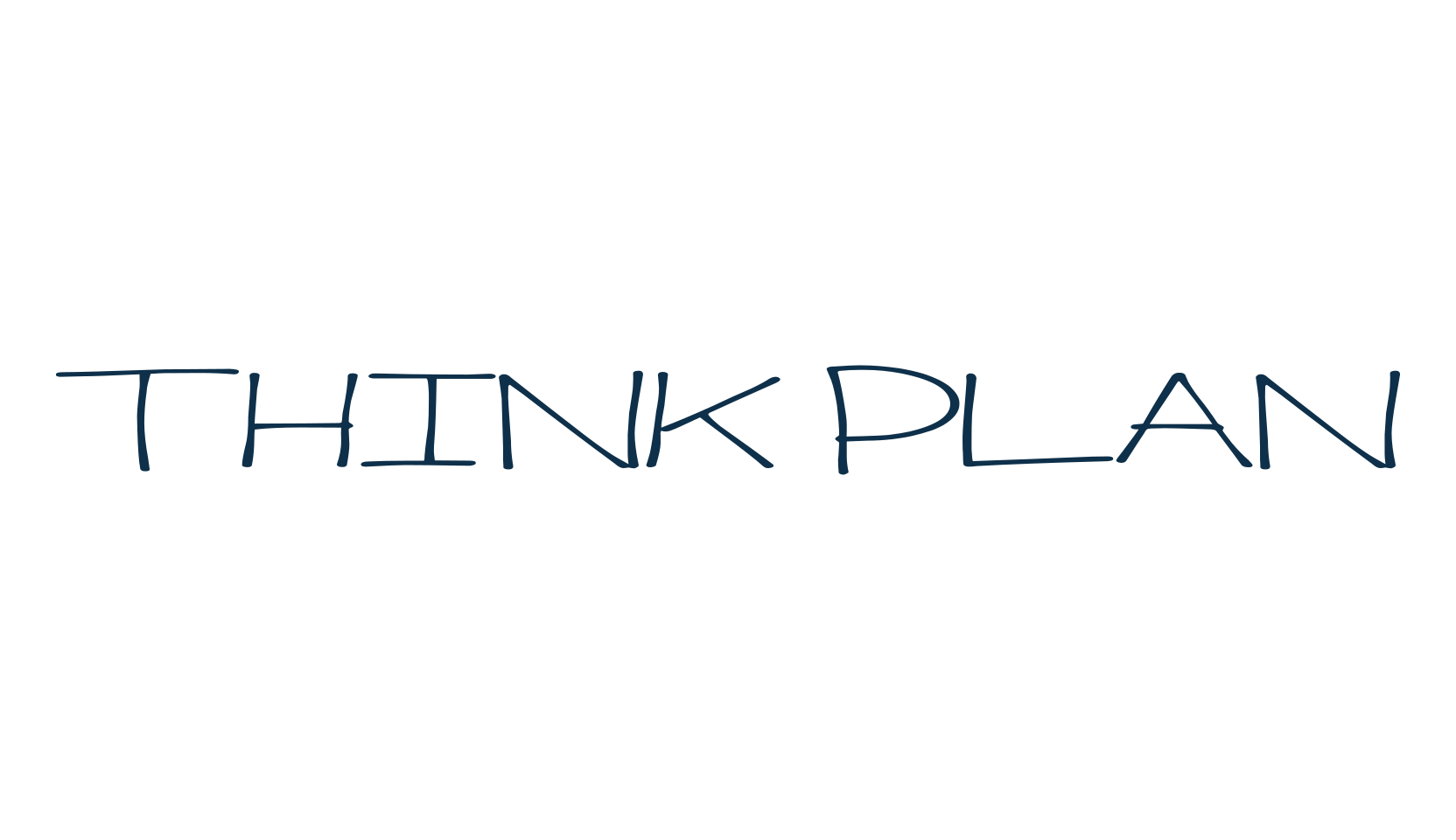 Think Plan, handwriting font preview