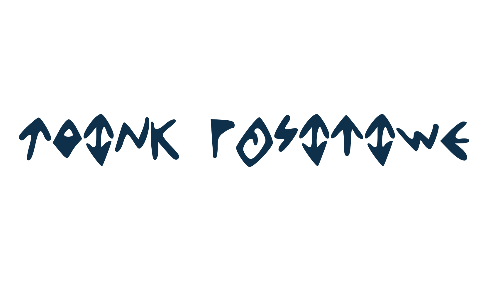 Think Positive, distorted font preview