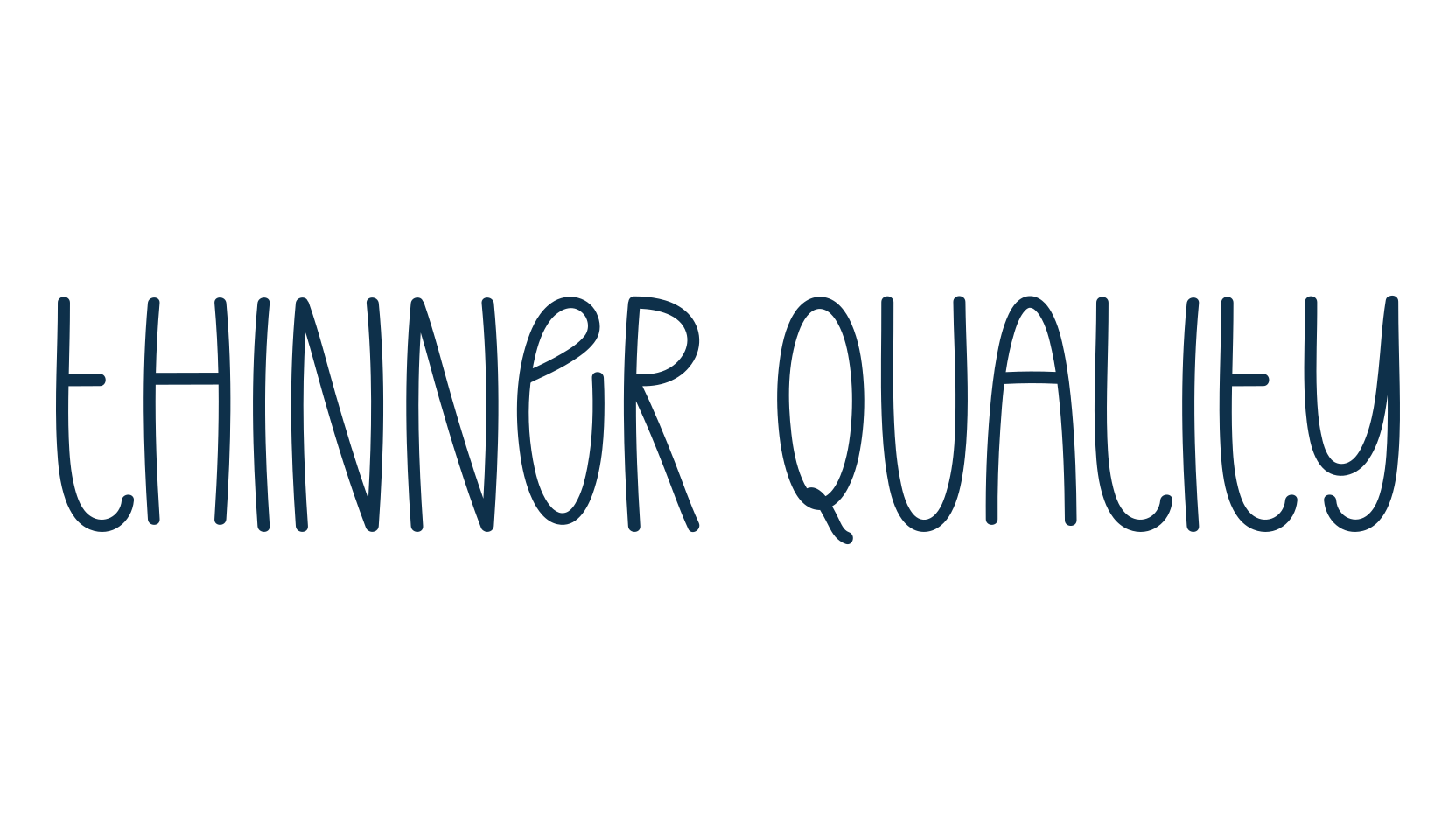 Thinner Quality, handwriting font preview
