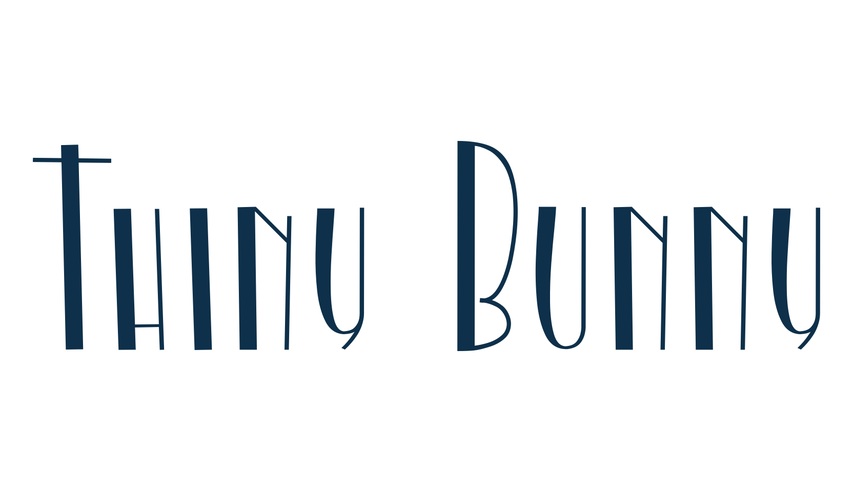 Thiny Bunny, fancy various decorative font preview
