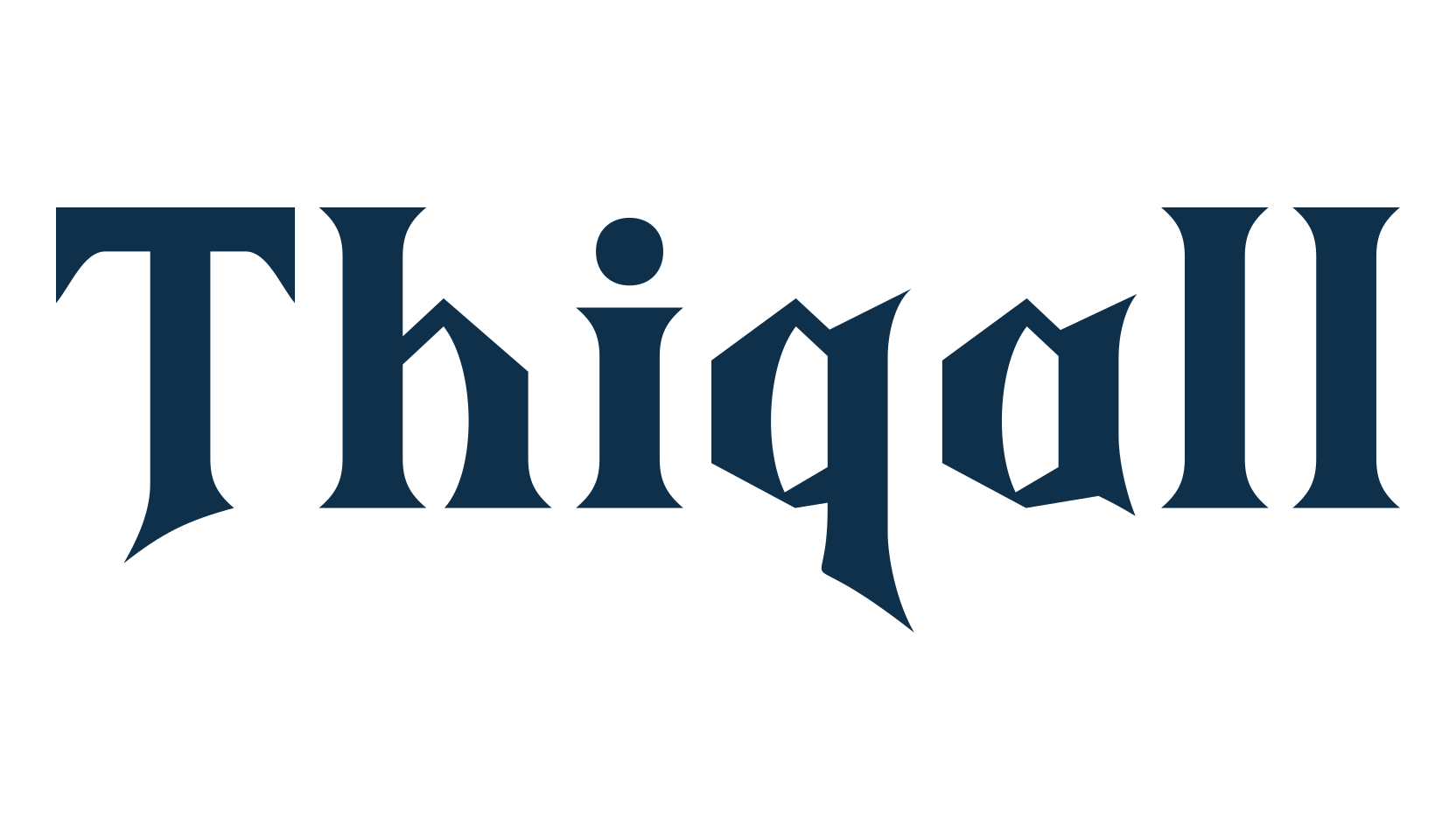Thiqall, gothic modern font preview