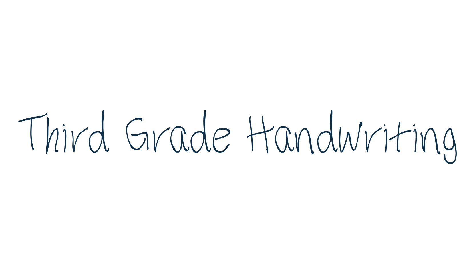Third Grade Handwriting, handwriting font preview