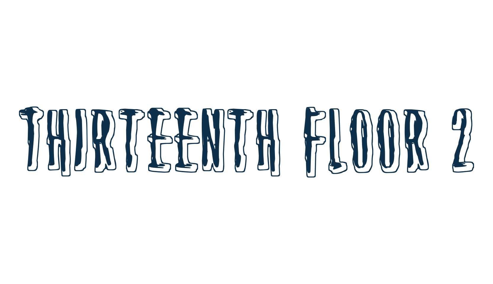Thirteenth Floor 2, fancy eroded decorative font preview