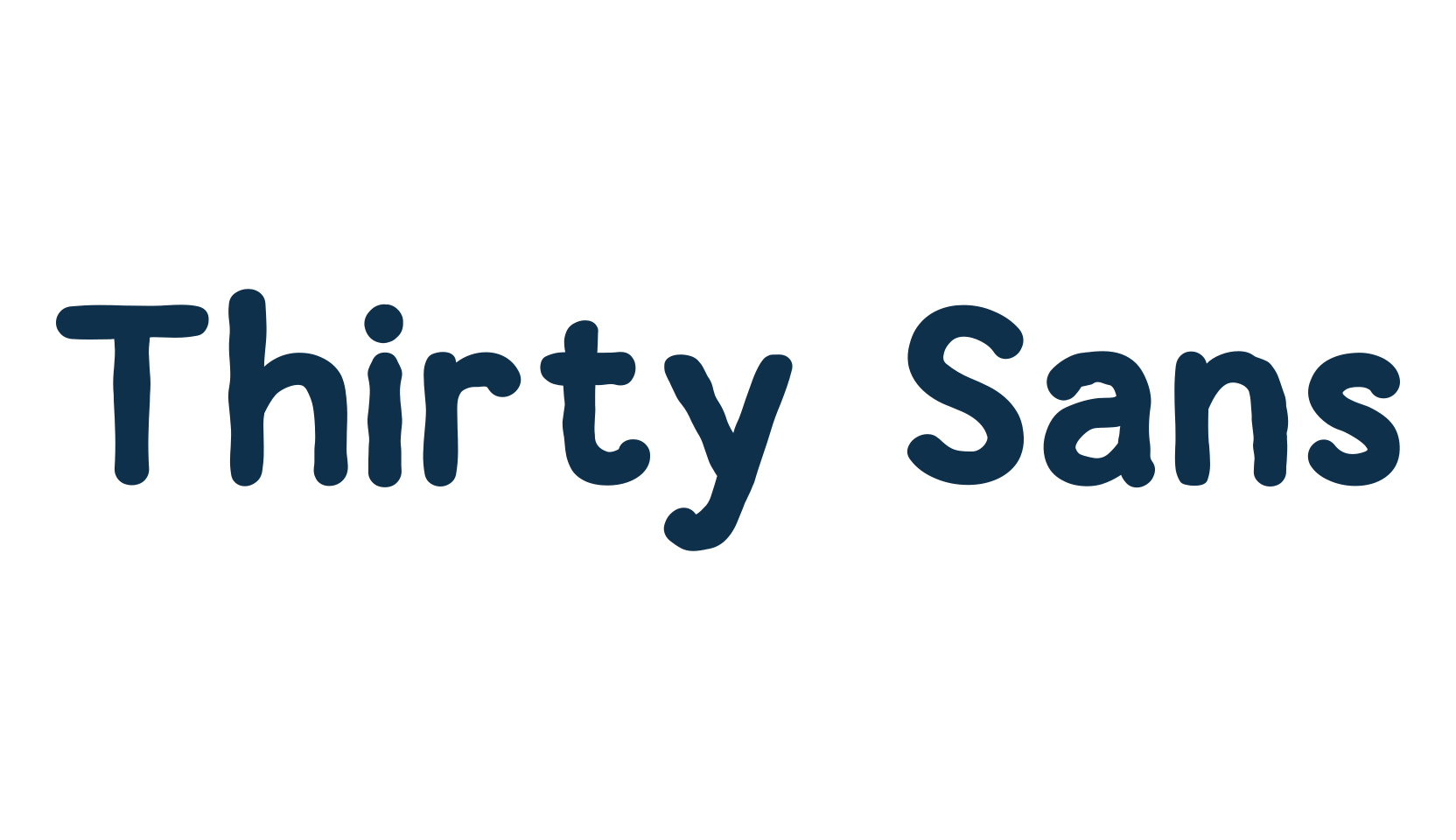Thirty Sans, fancy eroded decorative font preview