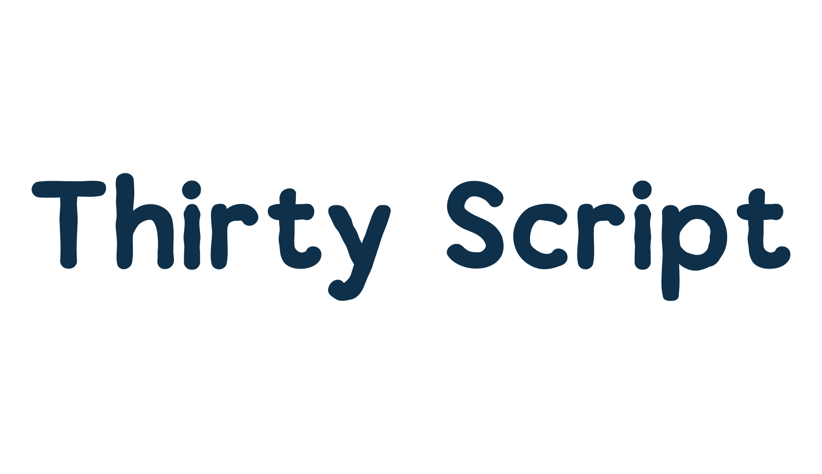 Thirty Script, handwriting font preview