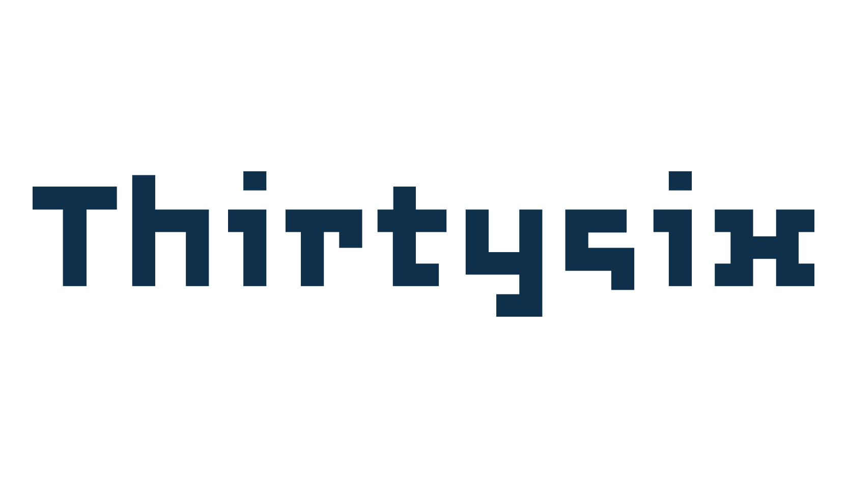 Thirtysix, techno square sci-fi font preview