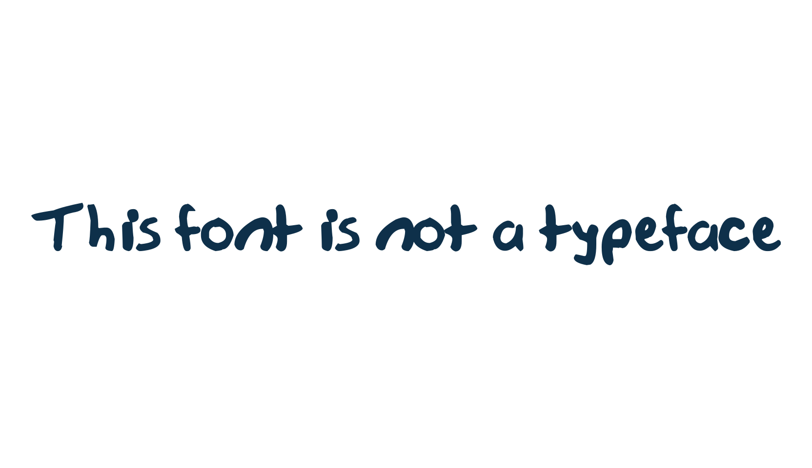 This font is not a typeface, handwriting font preview