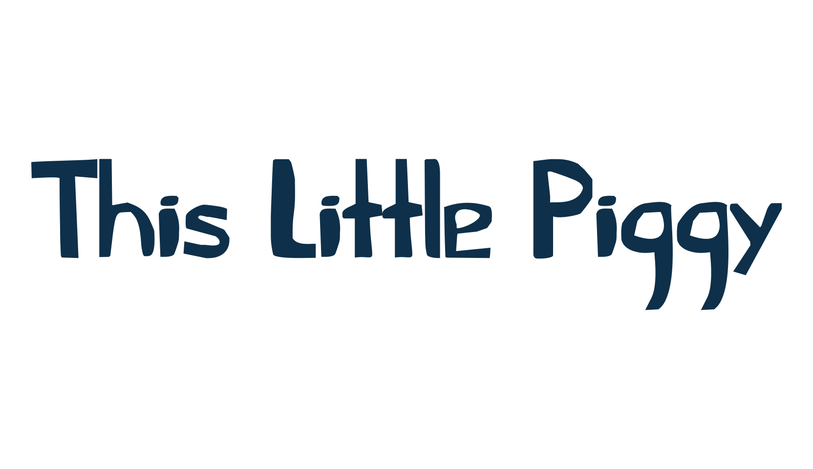 This Little Piggy, fancy cartoon decorative comic font preview