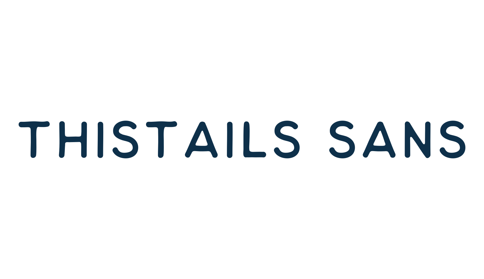 Thistails Sans, fancy eroded decorative font preview