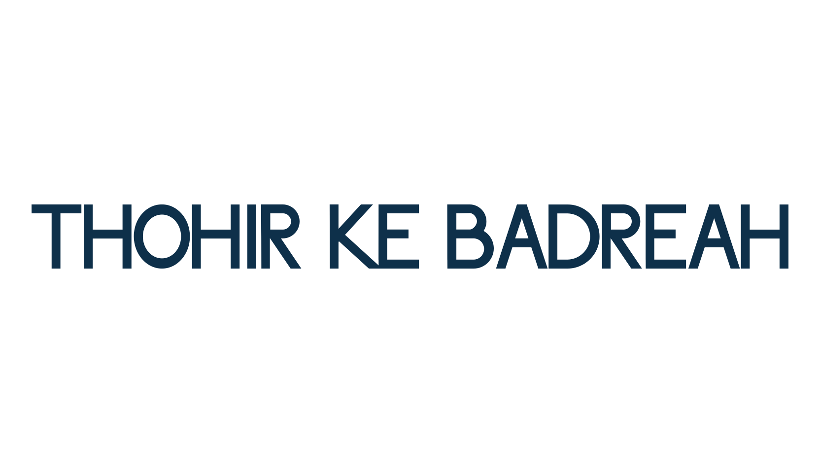 Thohir Ke Badreah, basic sans serif font preview