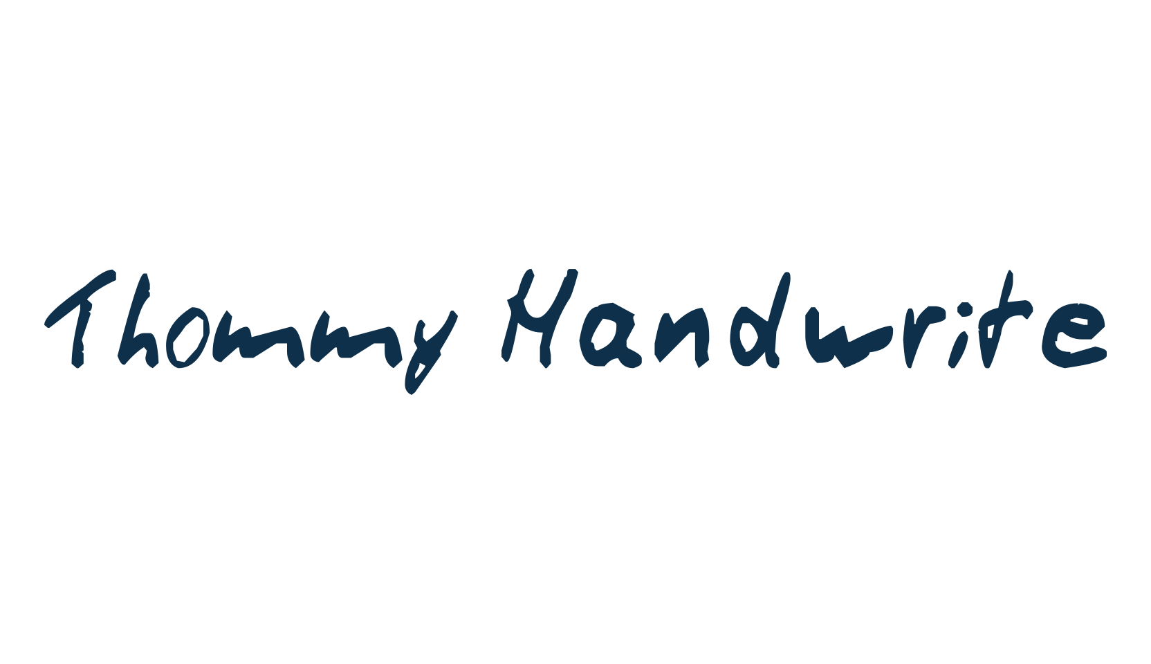 Thommy Handwrite, handwriting font preview