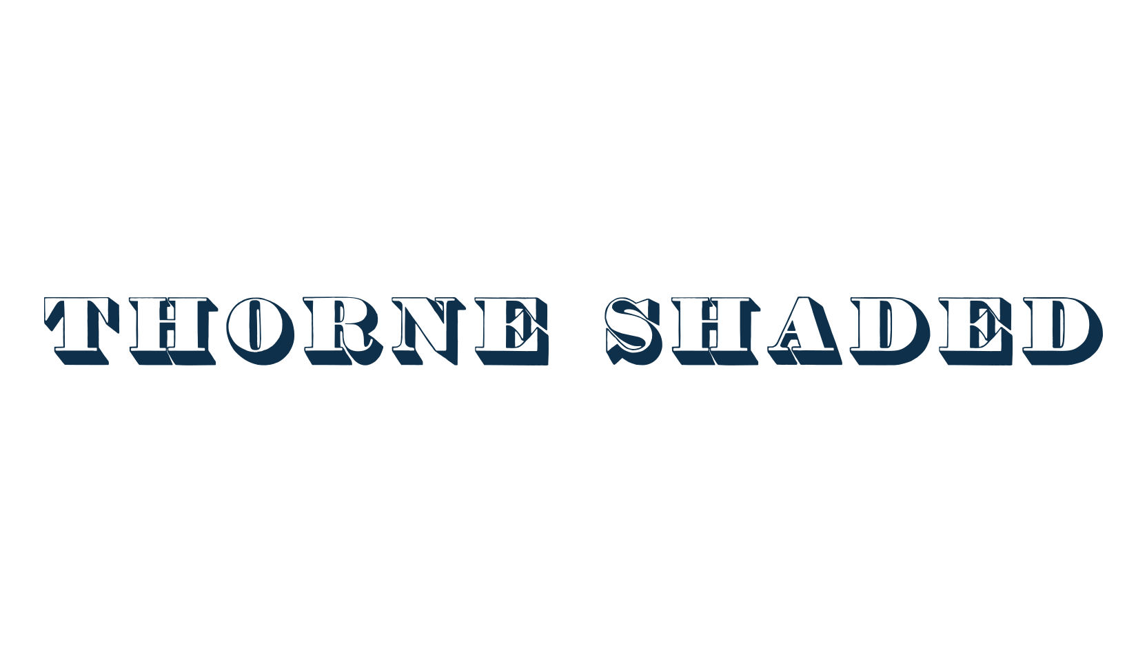 Thorne Shaded, various font preview